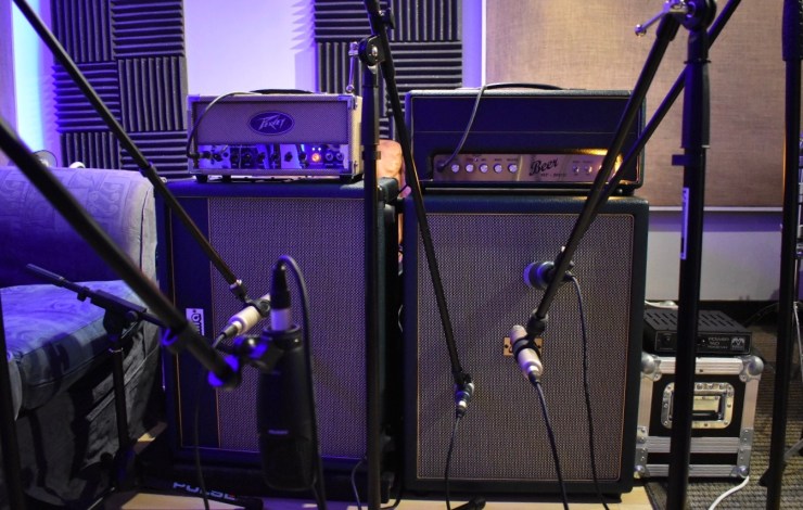 Peavey Classic 20 guitar amplifier (left) and Beer MP20H guitar amplifier (right) both with Zilla custom made speaker cabinets